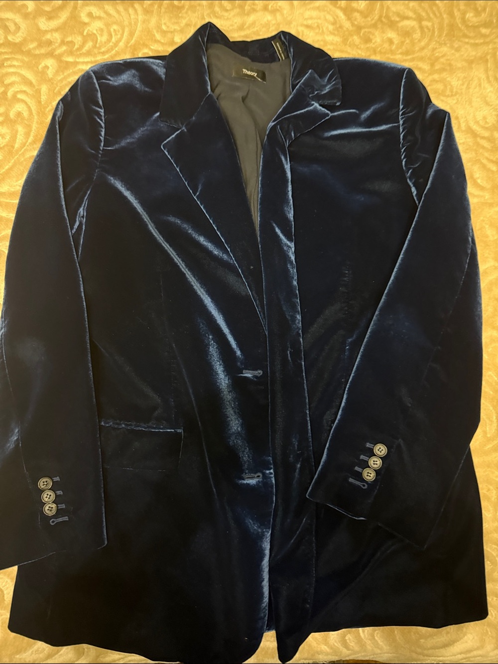 Theory Deep Navy Velvet Blazer